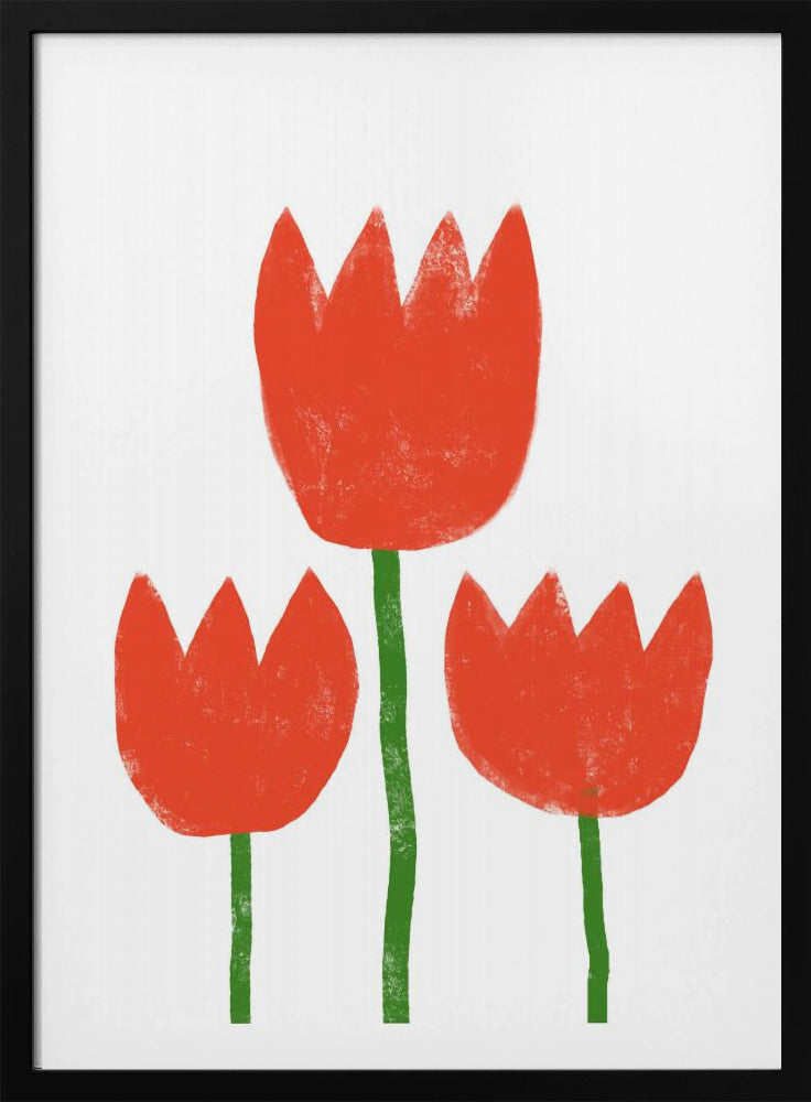 Rode Tulpen Trio | Poster