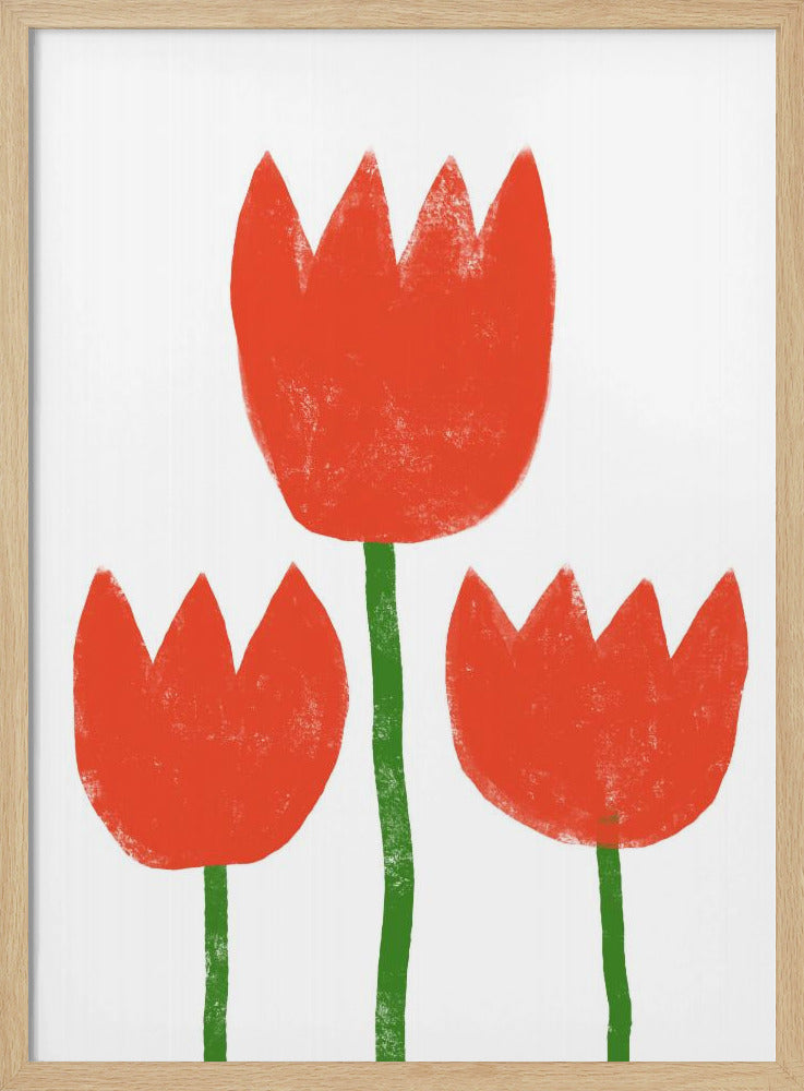 Rode Tulpen Trio | Poster