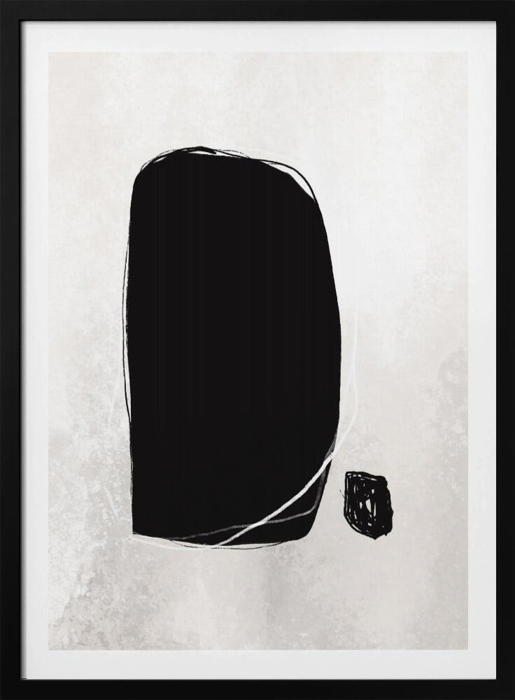 Opvallende zwarte vormen | Poster
