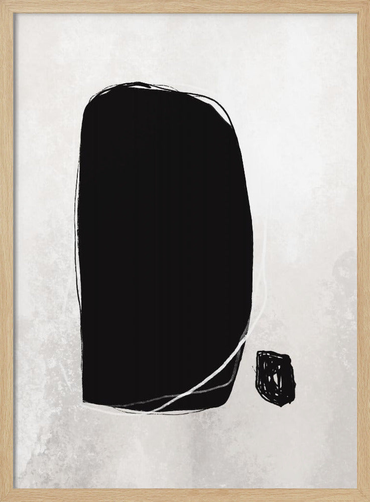 Opvallende zwarte vormen | Poster