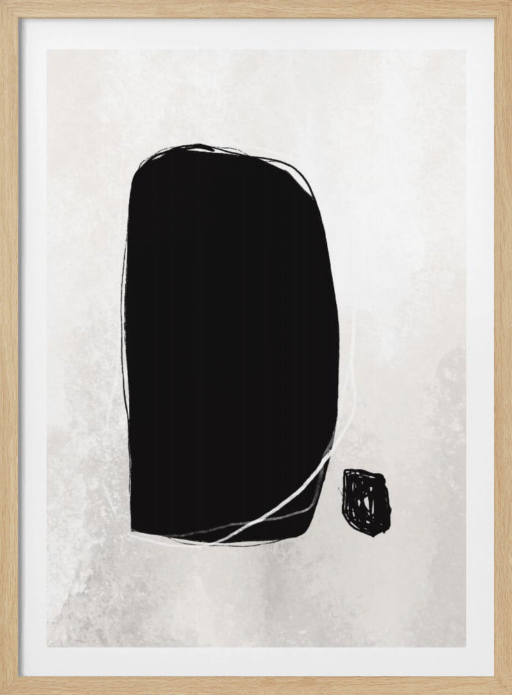 Opvallende zwarte vormen | Poster