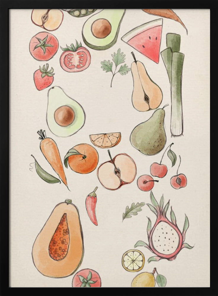 Tropische groente-illustratie | Poster