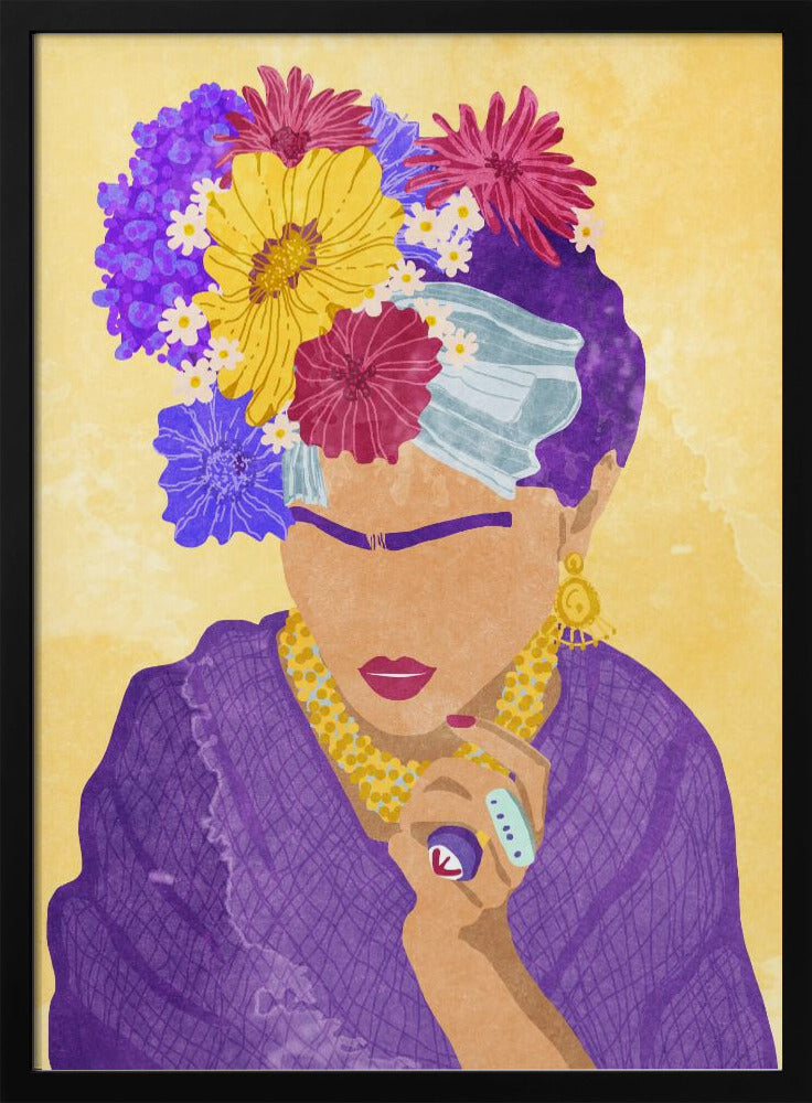 Frida and flowers | Poster