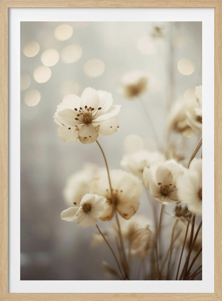 Bloemblaadjes in zacht licht | Poster
