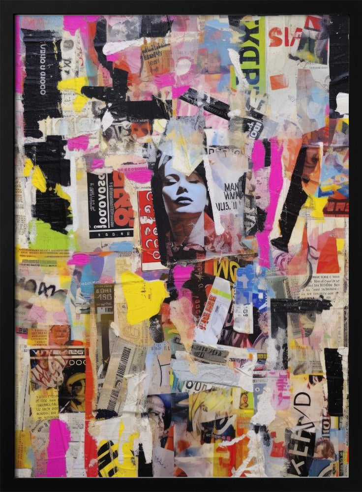 Levendige collage-echo's | Poster