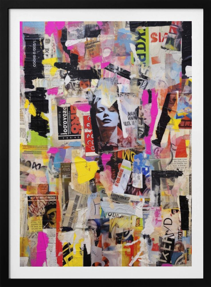 Levendige collage-echo's | Poster