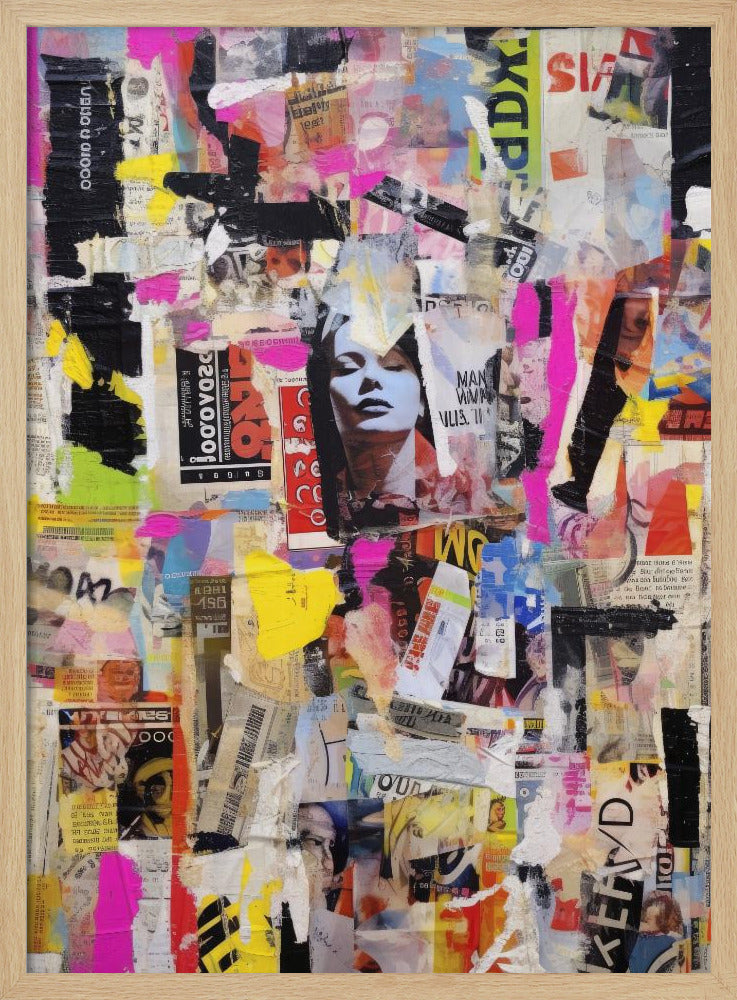 Levendige collage-echo's | Poster