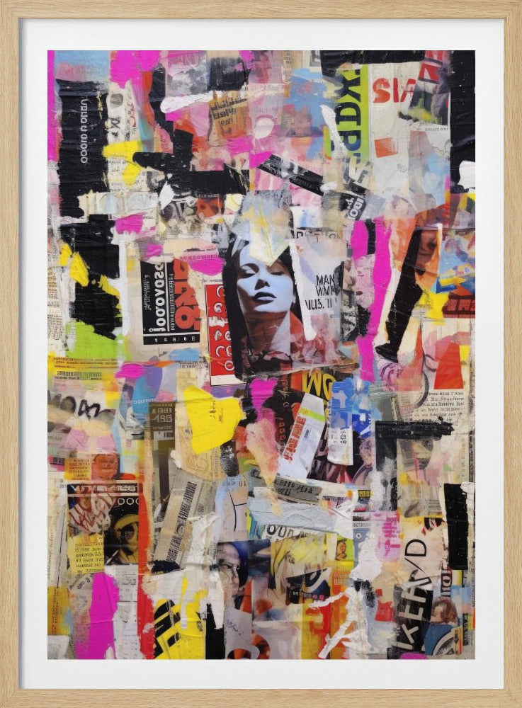 Levendige collage-echo's | Poster