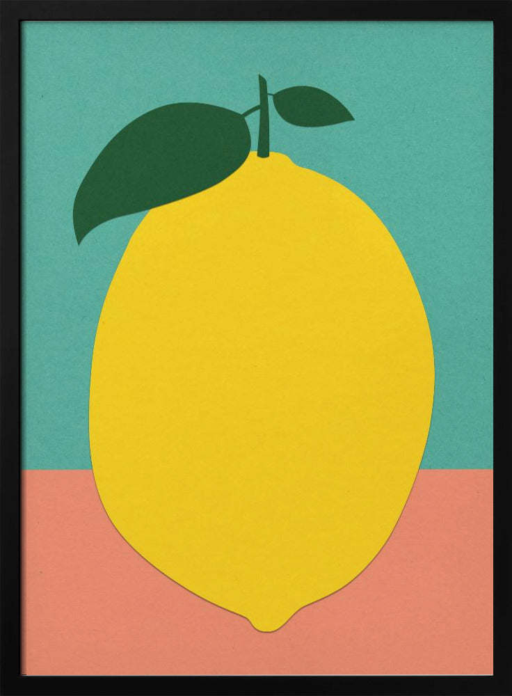 Citroen met twee bladeren | Poster
