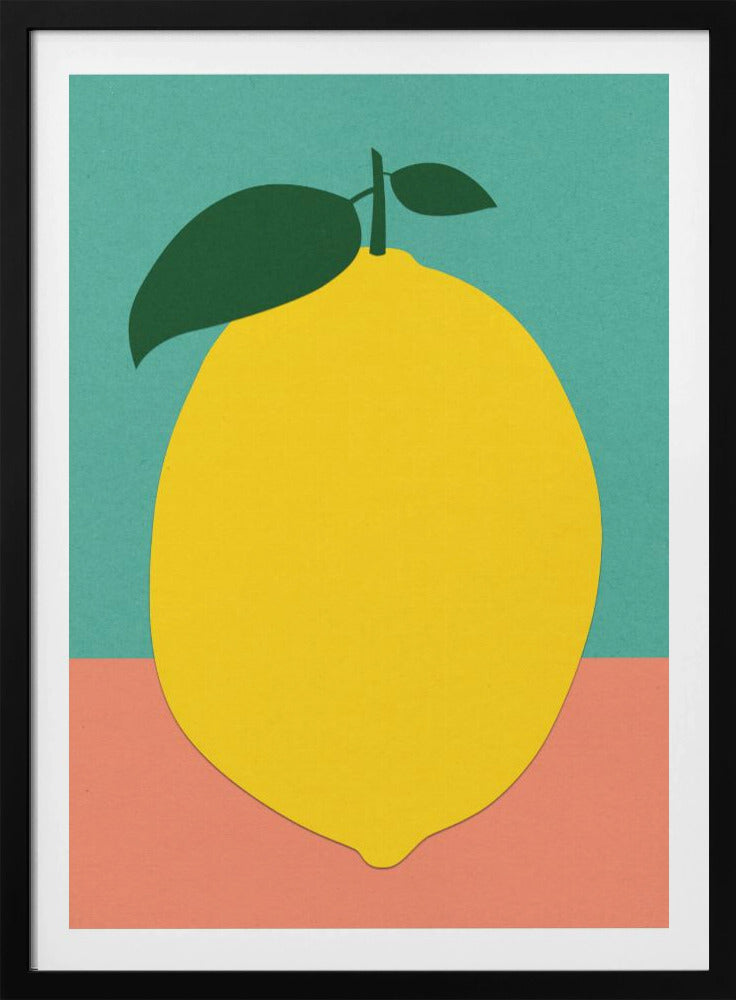Citroen met twee bladeren | Poster