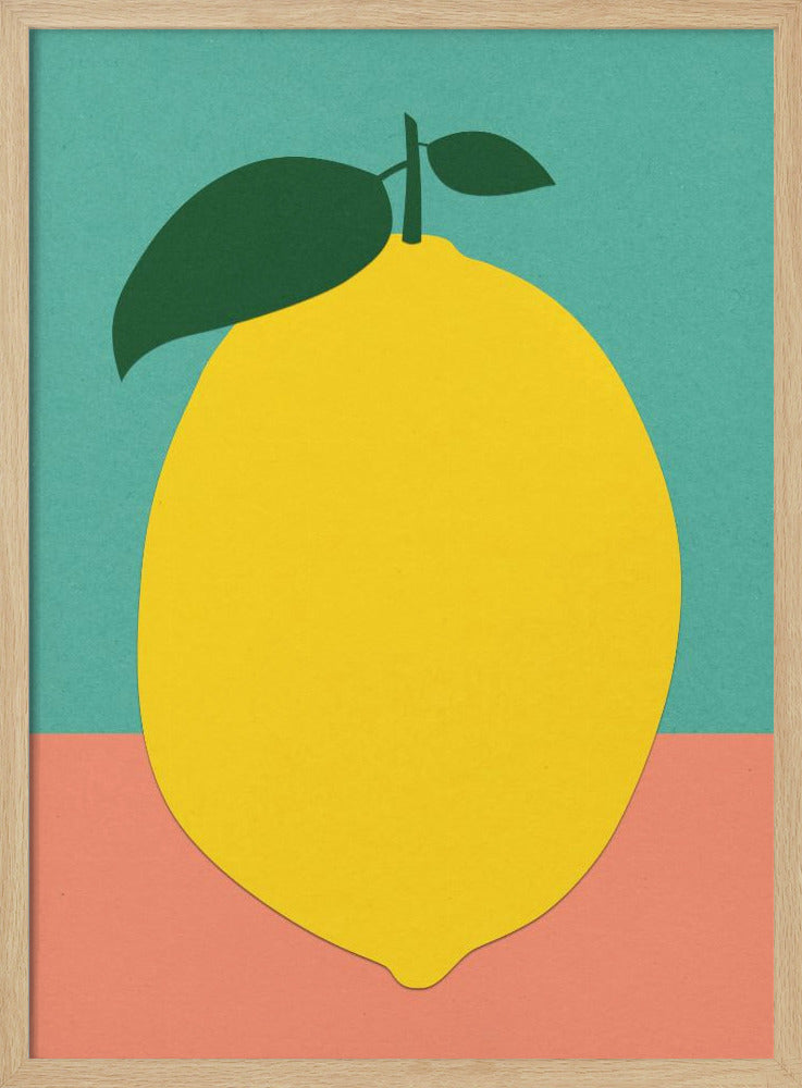Citroen met twee bladeren | Poster