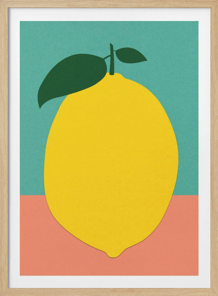 Citroen met twee bladeren | Poster
