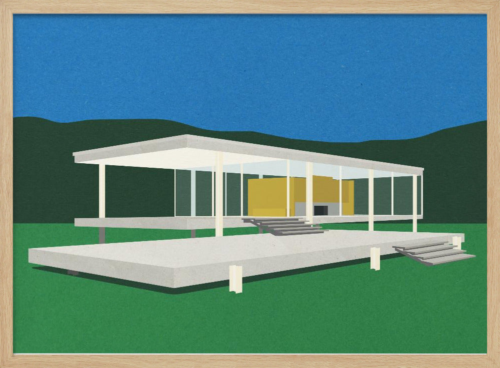 Ludwig Mies Van Der Rohe Farnsworthhuis | Poster