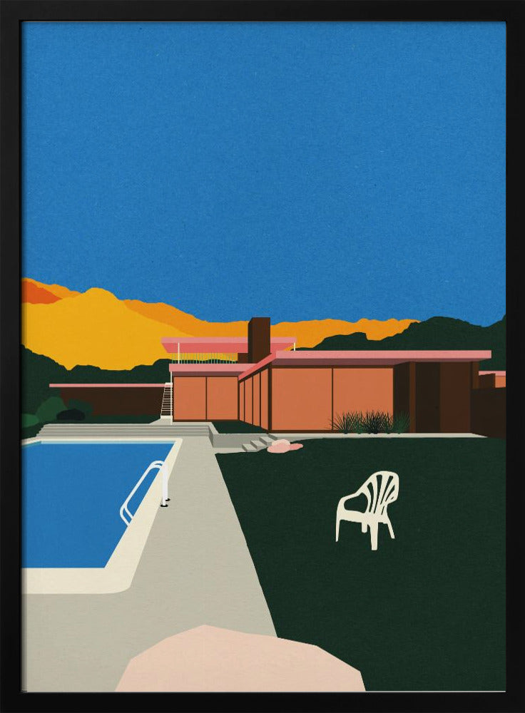 Kaufmann Desert House aan het zwembad | Poster