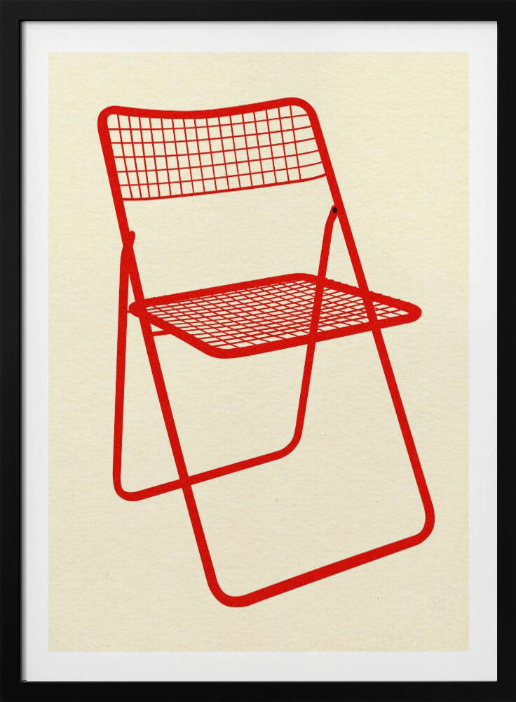 Ted Net Stoel Rood | Poster