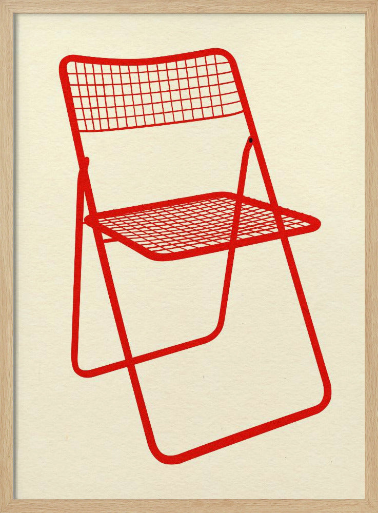 Ted Net Stoel Rood | Poster