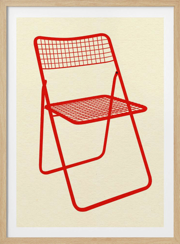 Ted Net Stoel Rood | Poster