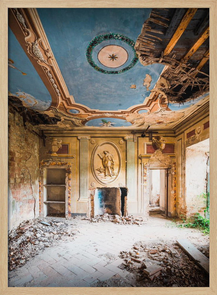 Verlaten villa met fresco | Poster