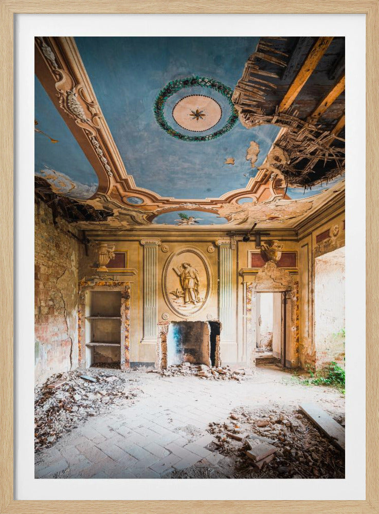 Verlaten villa met fresco | Poster