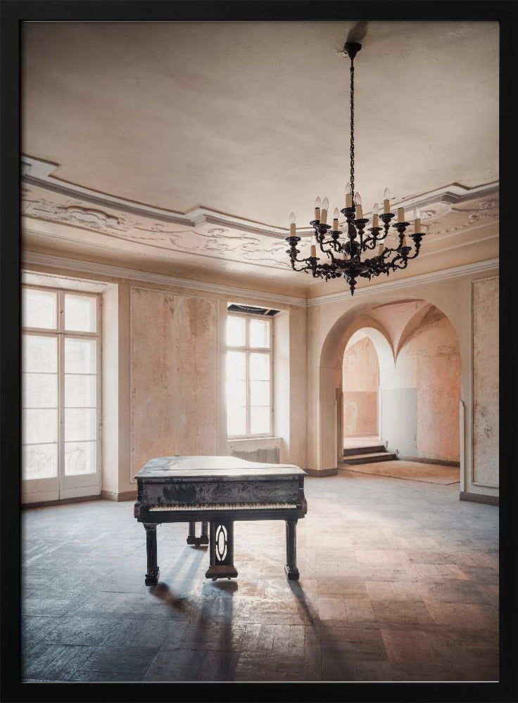 Piano in een verlaten kasteel | Poster