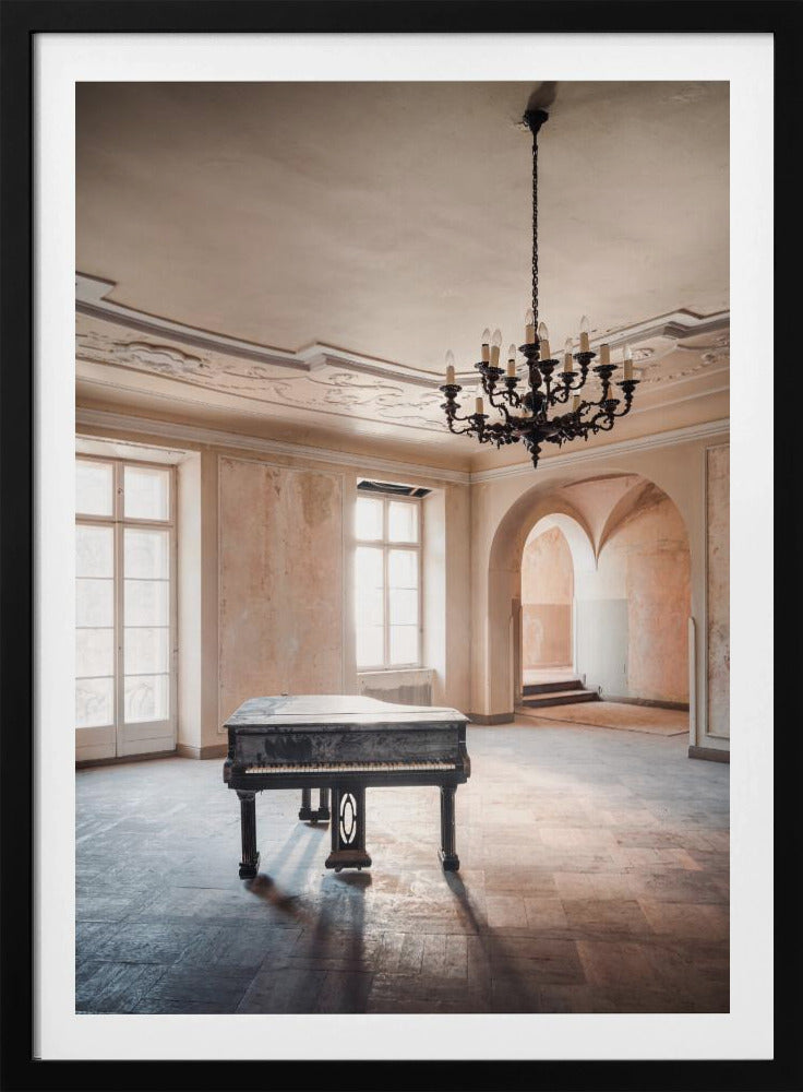 Piano in een verlaten kasteel | Poster