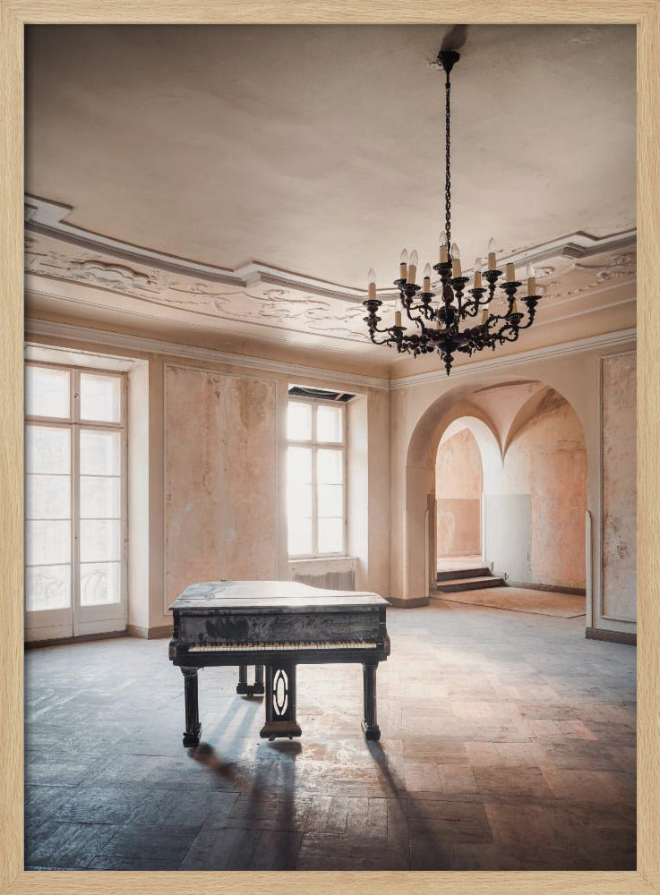Piano in een verlaten kasteel | Poster