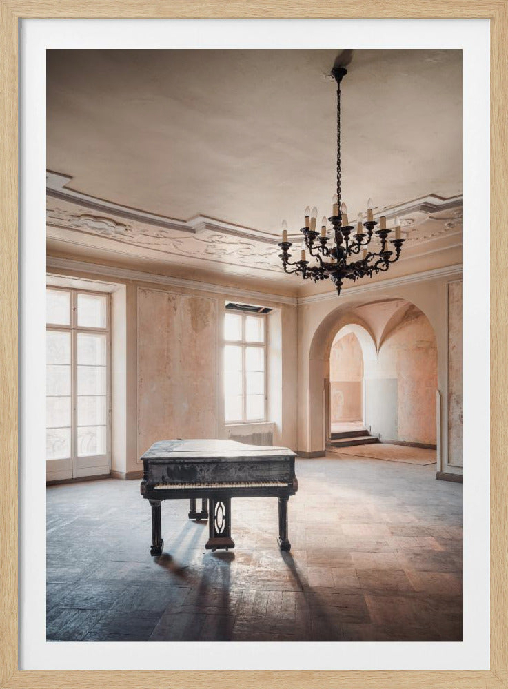 Piano in een verlaten kasteel | Poster