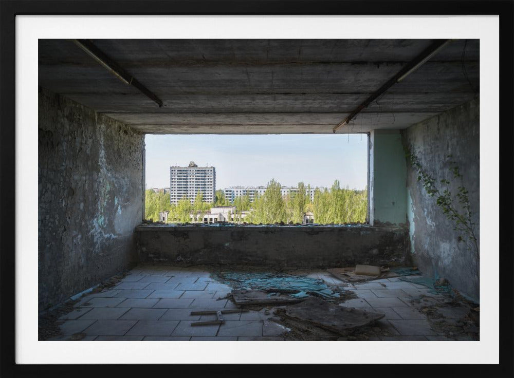 Uitzicht op Pripjat in Tsjernobyl | Poster