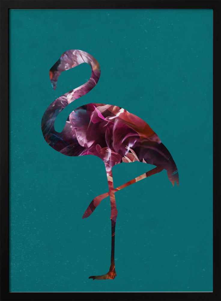 Flamingo Roze en Groen | Poster