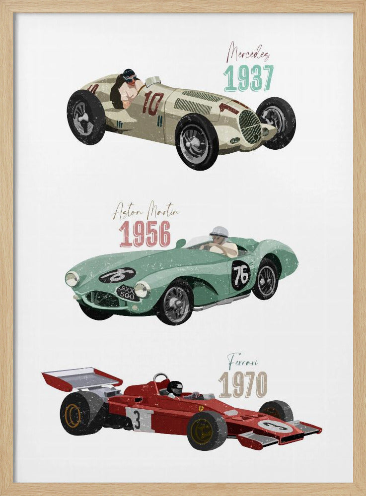 Vintage Raceauto's | Poster