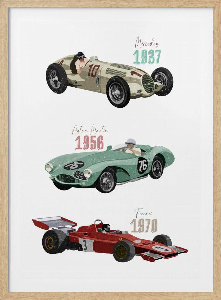 Vintage Raceauto's | Poster