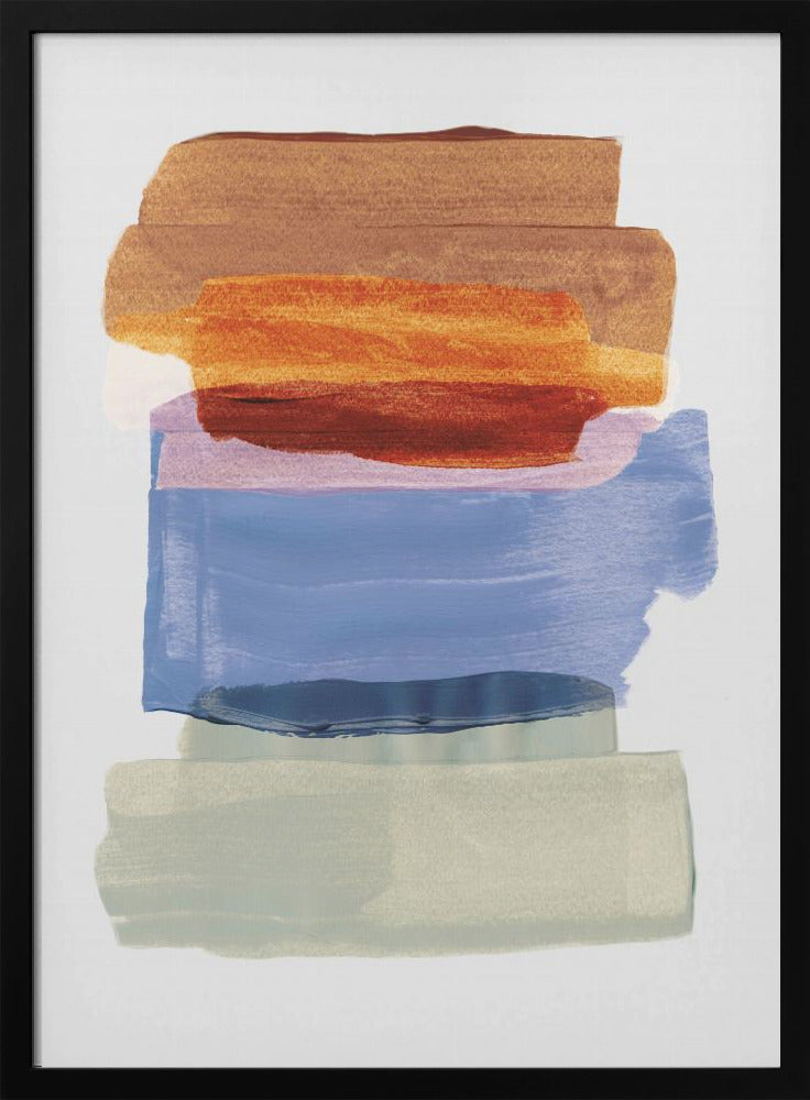 Abstracte penseelstreken 49 A1 | Poster