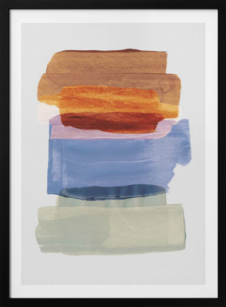 Abstracte penseelstreken 49 A1 | Poster