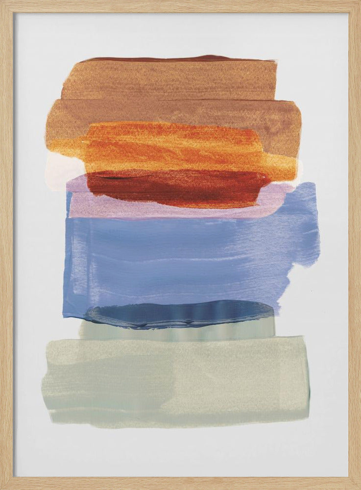 Abstracte penseelstreken 49 A1 | Poster