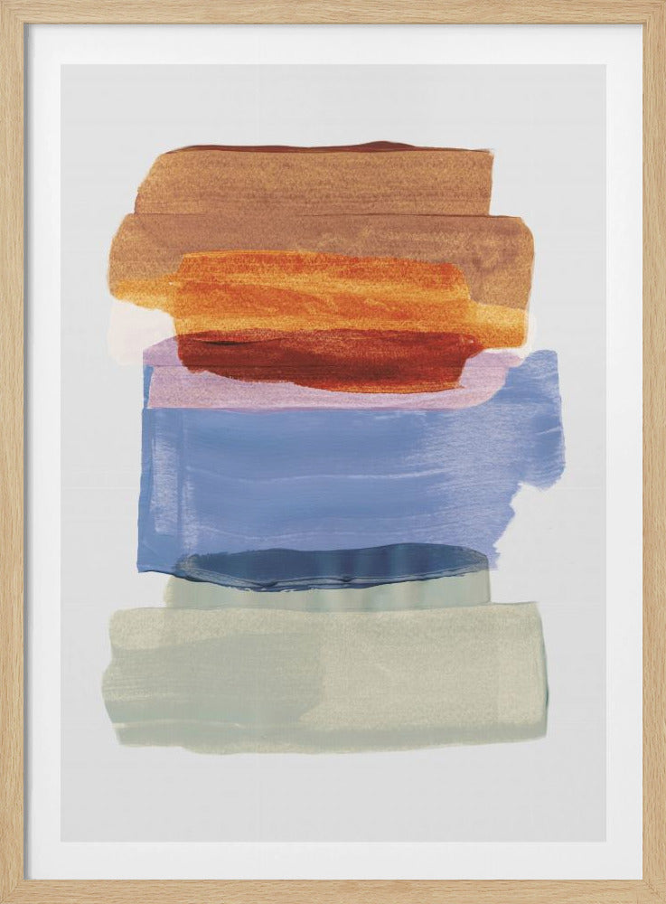 Abstracte penseelstreken 49 A1 | Poster