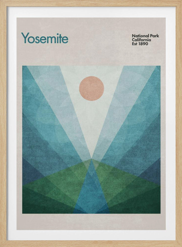 Geometrische zonsopgang | Poster