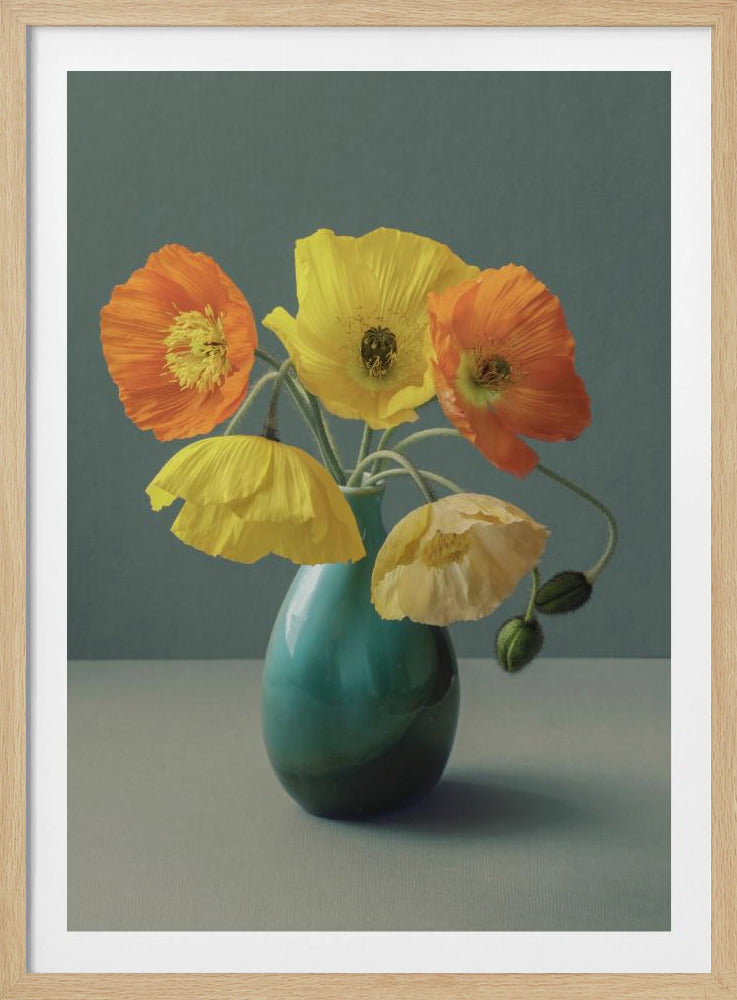 Stilleven met IJslandse klaprozen | Poster