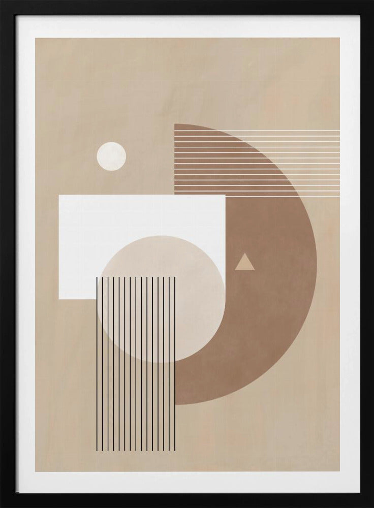 Neutrale halve cirkels poster | Poster