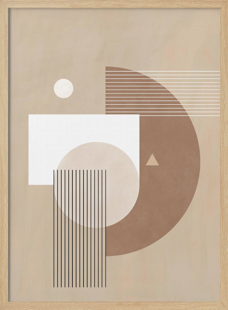 Neutrale halve cirkels poster | Poster