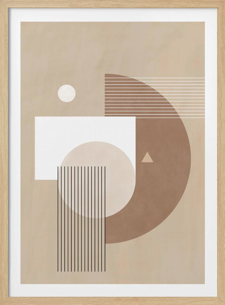 Neutrale halve cirkels poster | Poster