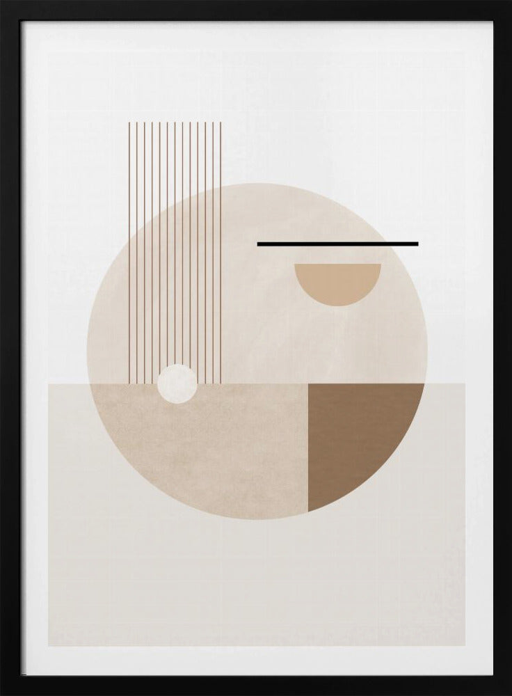Neutrale halve cirkels poster | Poster