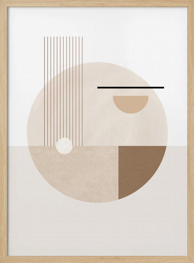 Neutrale halve cirkels poster | Poster