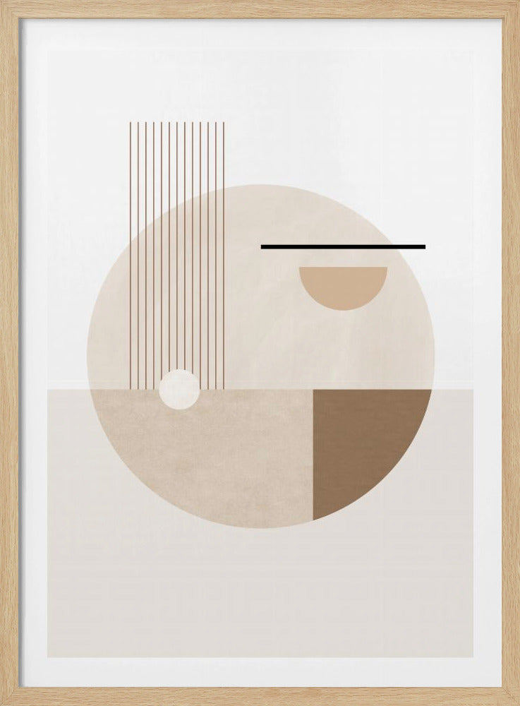 Neutrale halve cirkels poster | Poster