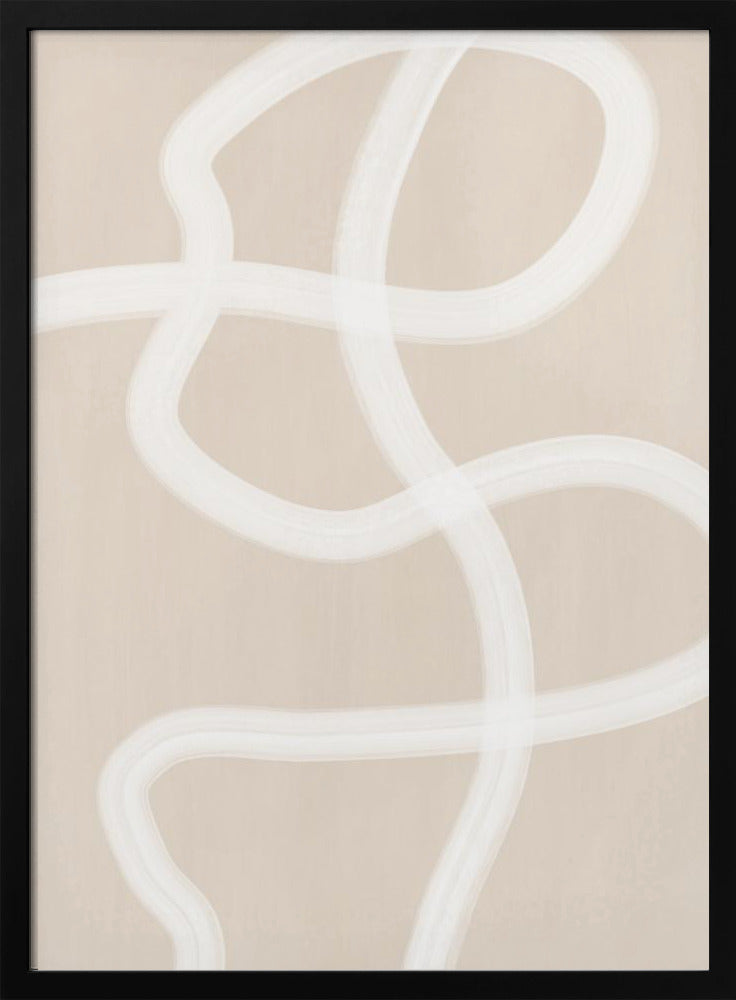 Witte penseelstreek poster | Poster