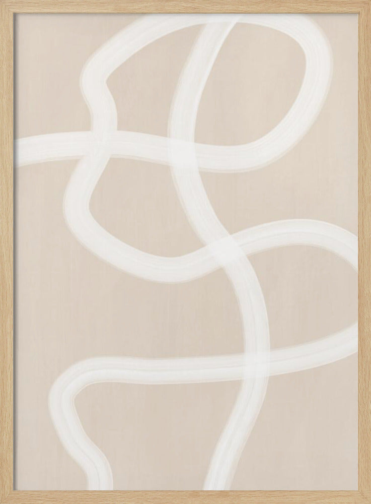 Witte penseelstreek poster | Poster
