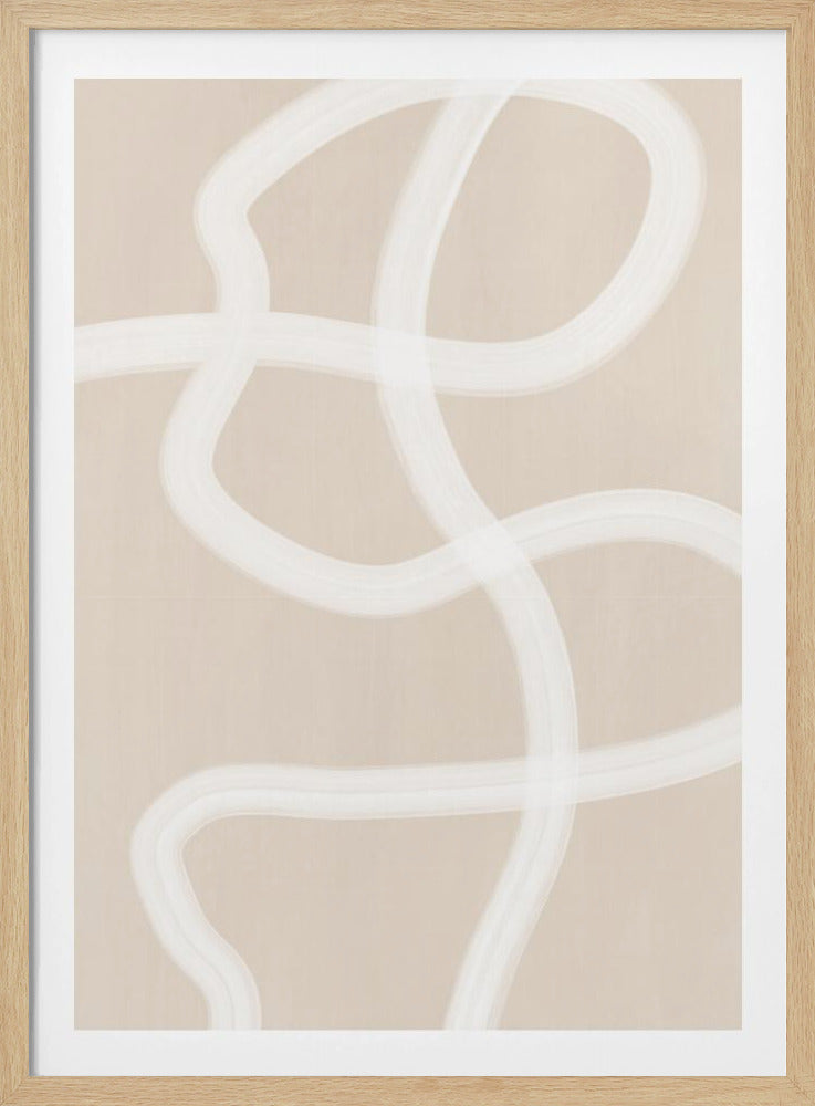 Witte penseelstreek poster | Poster
