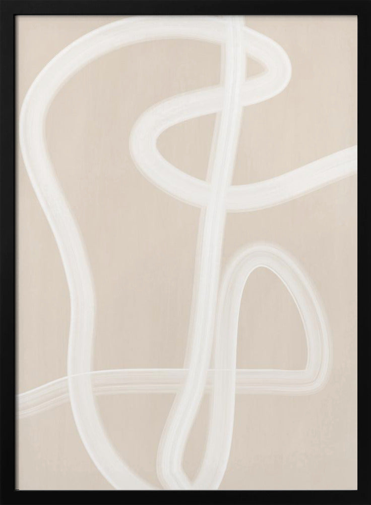 Witte penseelstreek poster | Poster