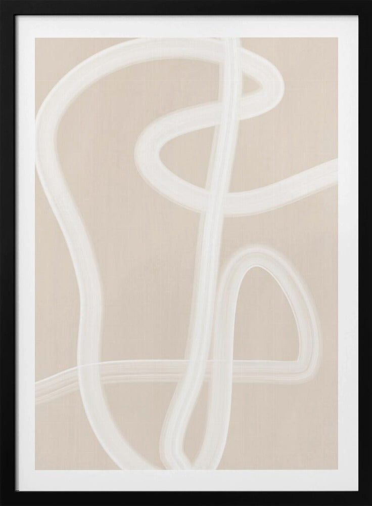 Witte penseelstreek poster | Poster