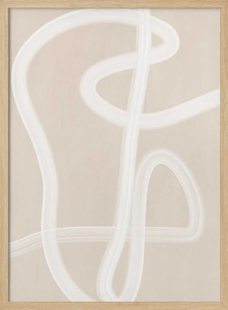 Witte penseelstreek poster | Poster