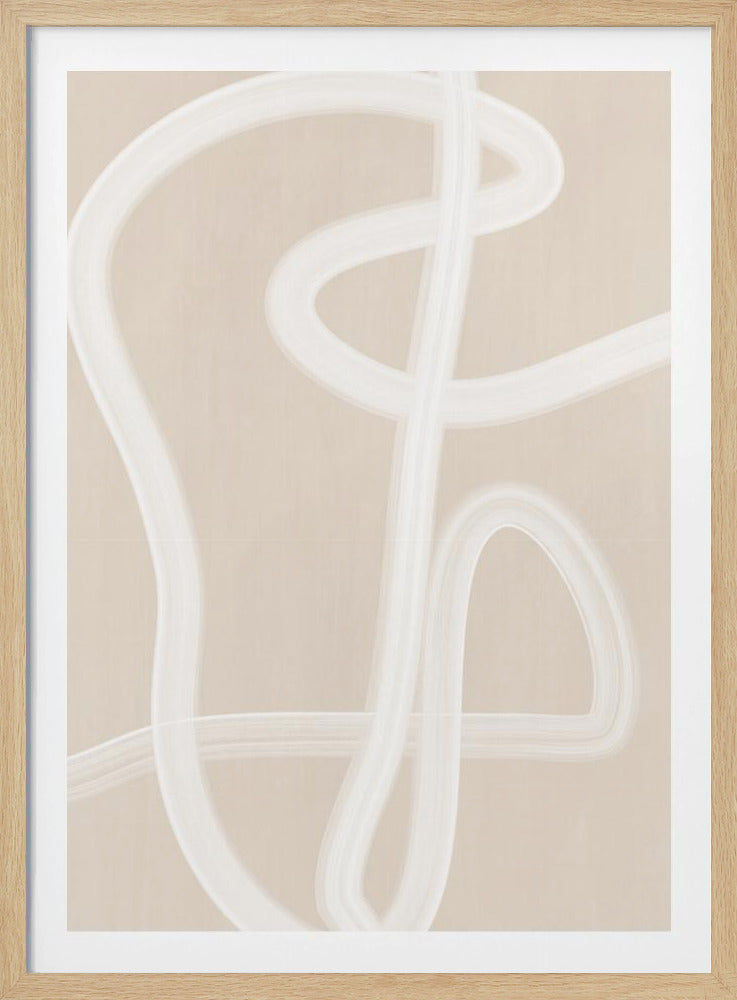 Witte penseelstreek poster | Poster